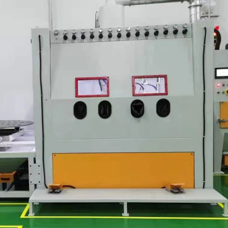 大足高效生产，从箱体手动喷砂机开始，提升零部件质量